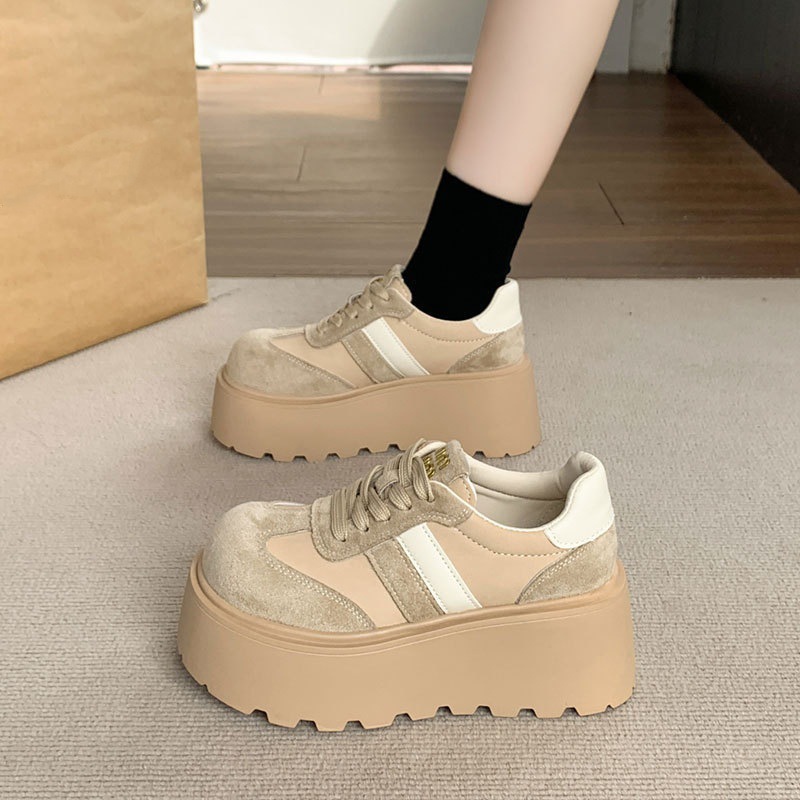 Pequeños zapatos Lefour de suela ultra gruesa zapatos de mujer no se cansen de los pies nuevos zapatos casuales de altura única zapatos casuales de mujer