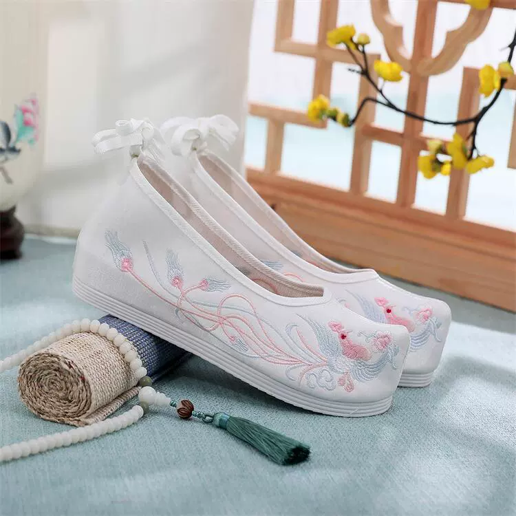 Yuying 2023 Новые подходящие антикварные туфли Hanfu, женская обувь с вышивкой, туфли с внутренней высотой арки