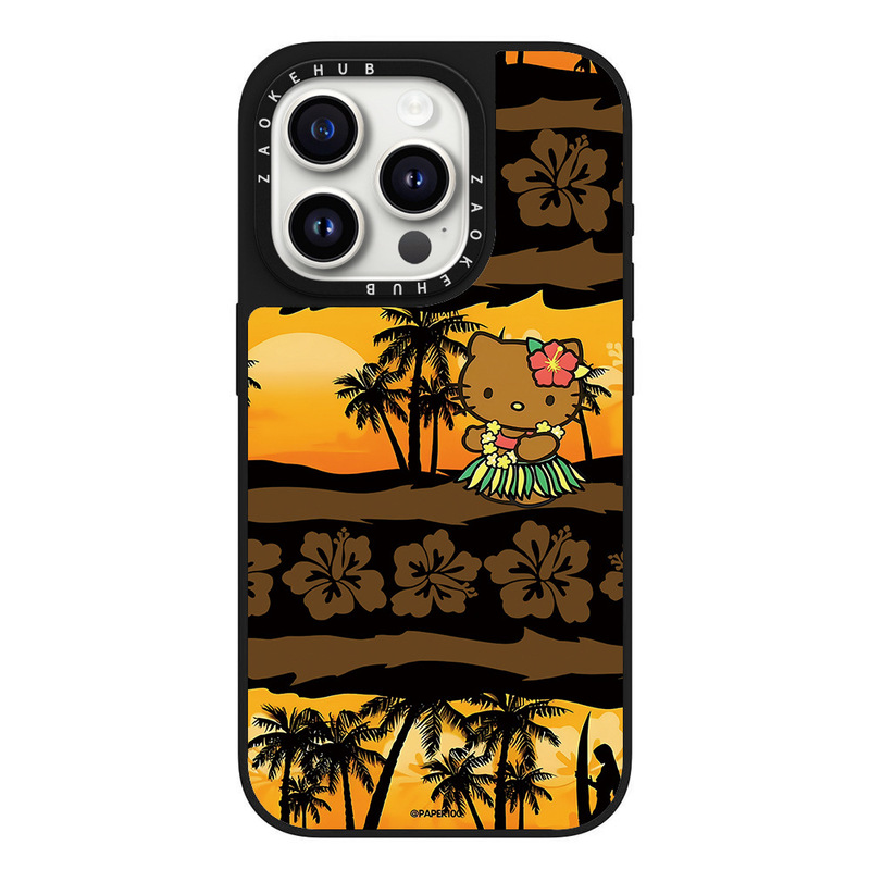 CASE ハワイアンサーフィン KTキャット ハローキティ キティ猫 iPhone16ProMax Apple 15 携帯電話ケース 14|undefined