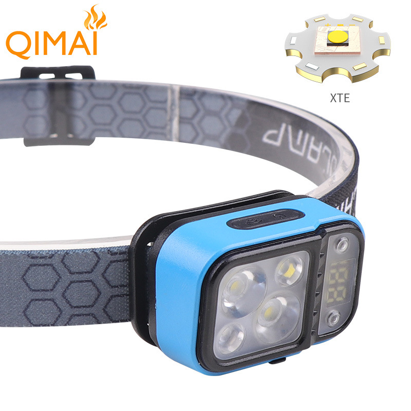 Transfrontaliero Nuovo XTE LED Sensore Ricarica USB Display digitale di alimentazione Illuminazione di corsa Faro a luce forte_voghion.com