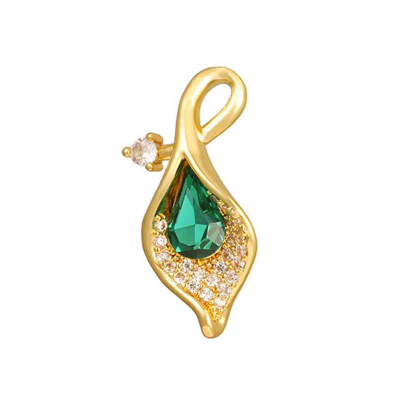 Joyas transfronterizas colgante de rubí esmeralda ligero de lujo accesorios de acero de titanio collar no decolor cadena clavícula
