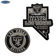 NFL橄榄球队队标RAIDERS突击者刺绣布贴 LAS VEGAS魔术贴包章臂章