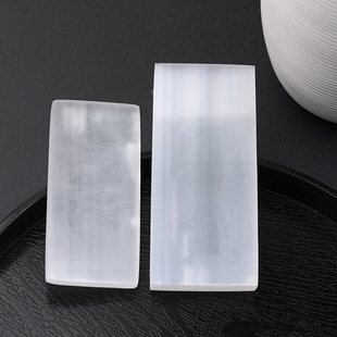 Natural Moroccan transparent gypsum sheet ornaments white gypsum rectangular home decorations crystal lamp ornaments