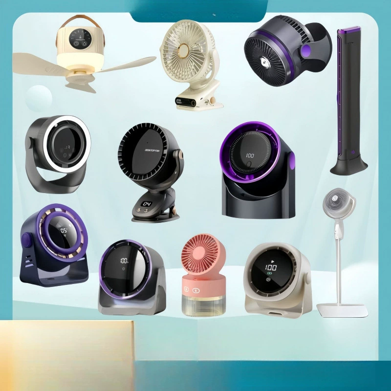 Новый бытовой бесшумный вентилятор с цифровым дисплеем, мини-настольный вентилятор, перезаряжаемая подвесная подставка для общежития