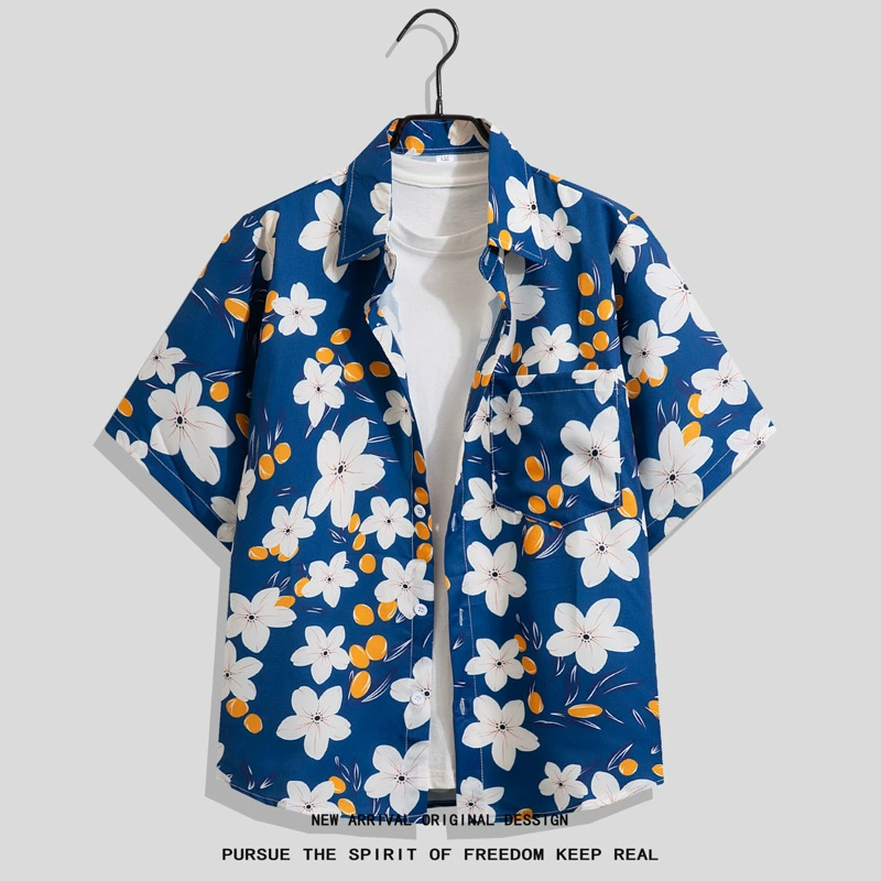Рубашка Summer oversize хип‑хоп короткий рукав, унисекс, свободный крой (размеры до 4XL)