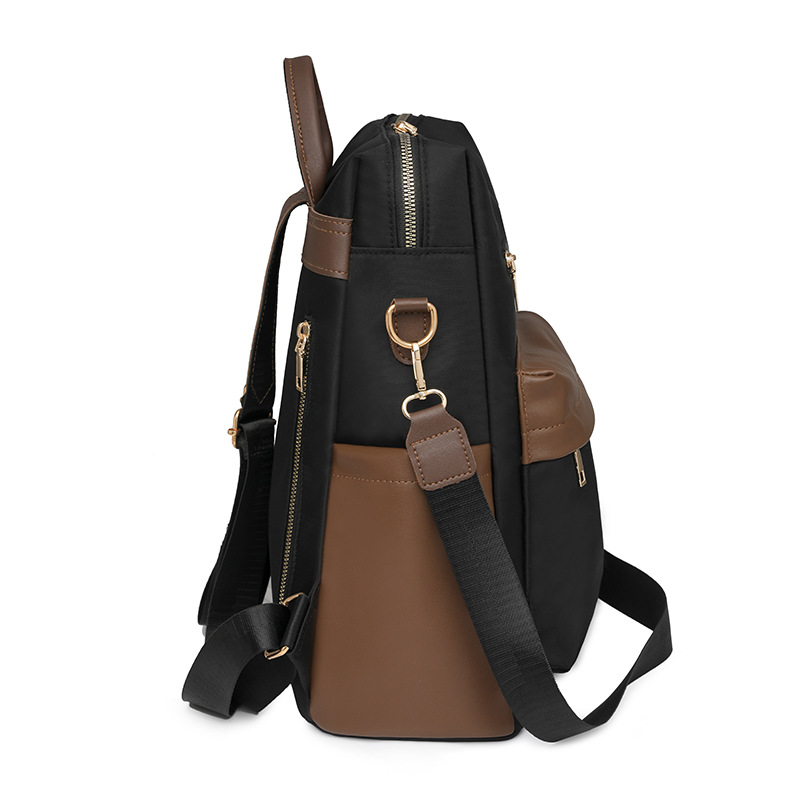 Mochila para mujer Mochila de viaje al aire libre de color de contraste de tendencia de moda Mochila de gran capacidad de ocio simple de doble uso