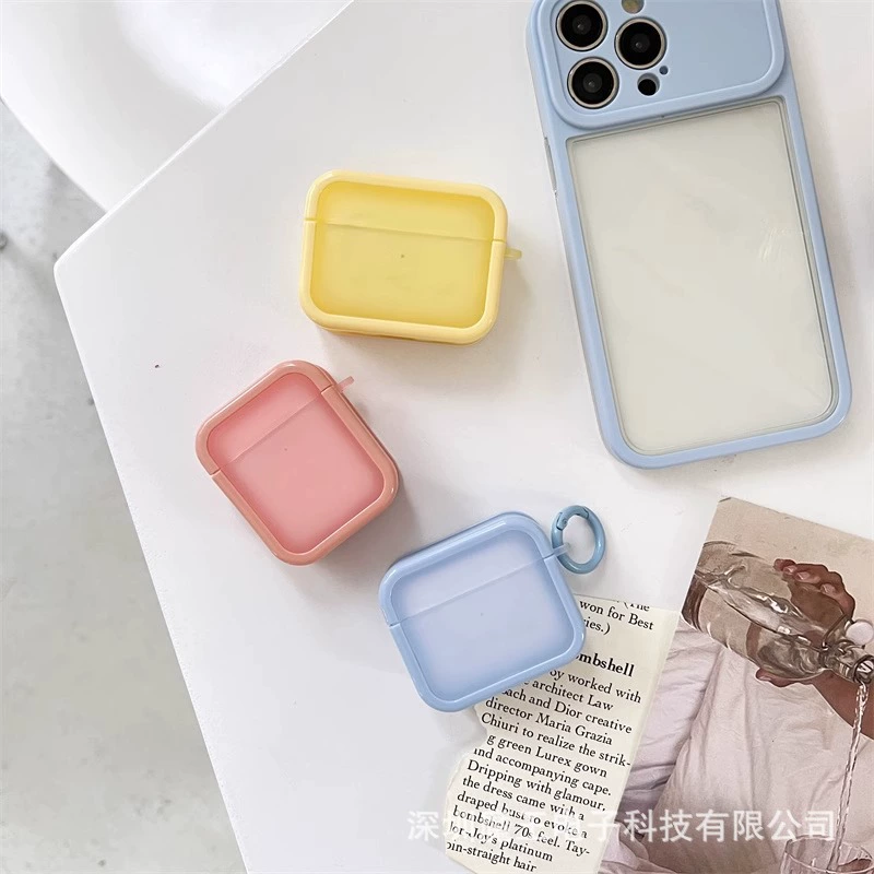 Простой двухцветный чехол на AirPods Pro 2 1/2 поколения для AirPods 3 поколения Apple защитный чехол