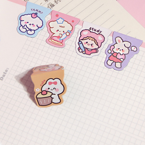 Cute magnetic bookmark creative Korean primary school students cartoon stationery small fresh magnet bookmark paper clip multi-purpose