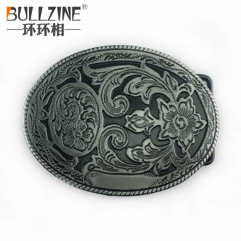 Металлический кожаный пояс BULLZINE, ретро пряжка для отдыха