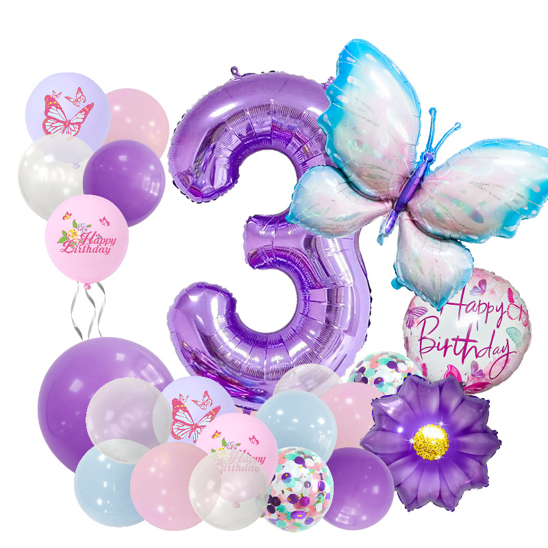 Casual Cute Letter Butterfly Aluminum Film Birthday Festival Balloons display picture 8