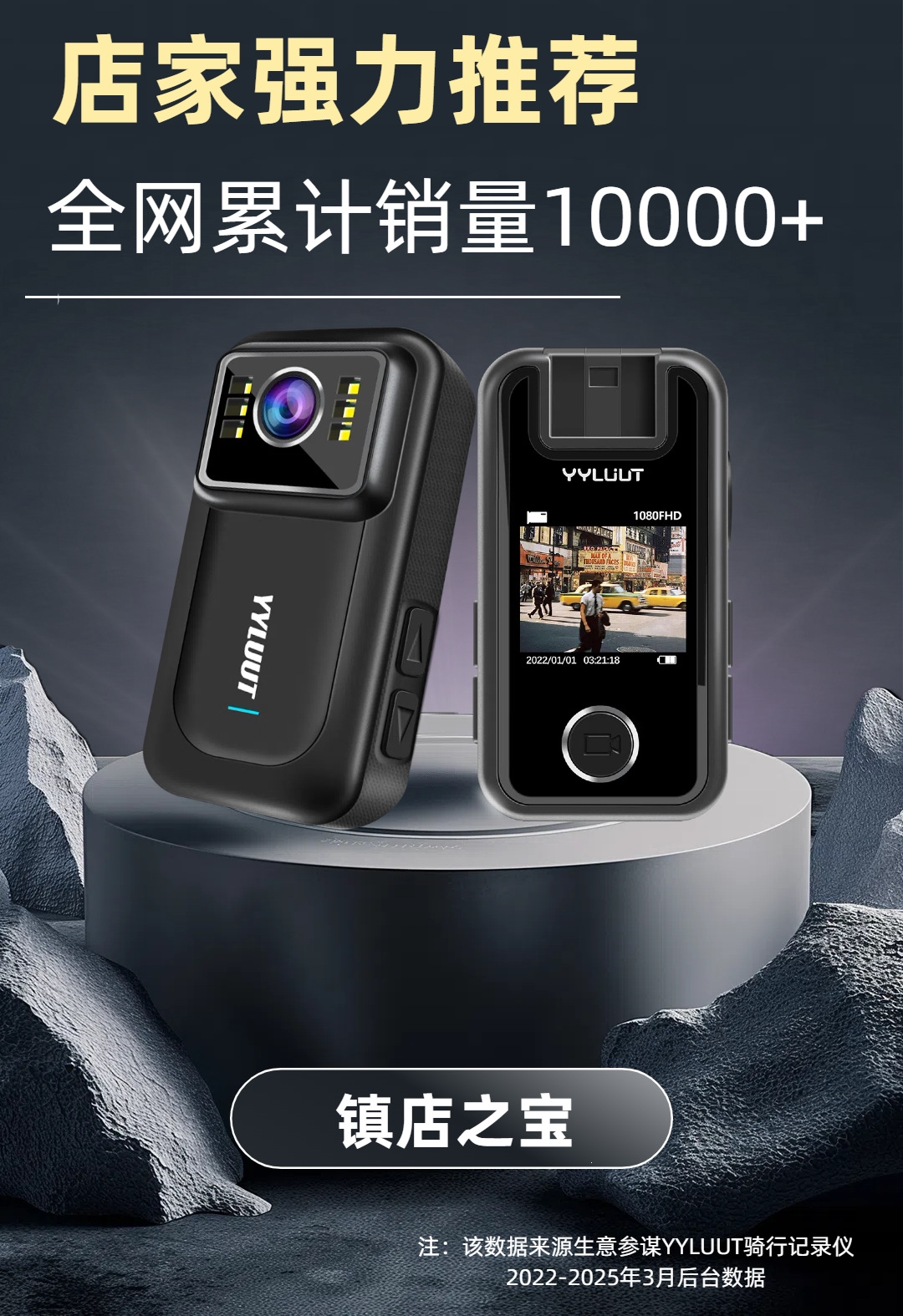 Suitable for Zoff L9 action camera, motorcycle dashcam, wearable on the chest, high-definition, anti-shake, other 2 small