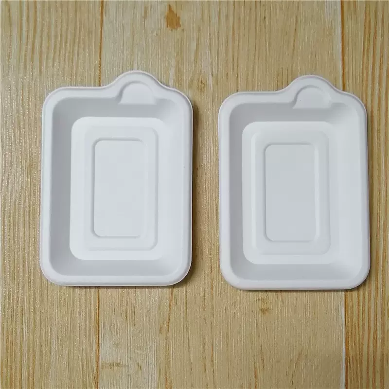 工厂直销加厚一次性蛋糕分餐盘野炊烧烤甘蔗长方盘纸盘原浆纸碟