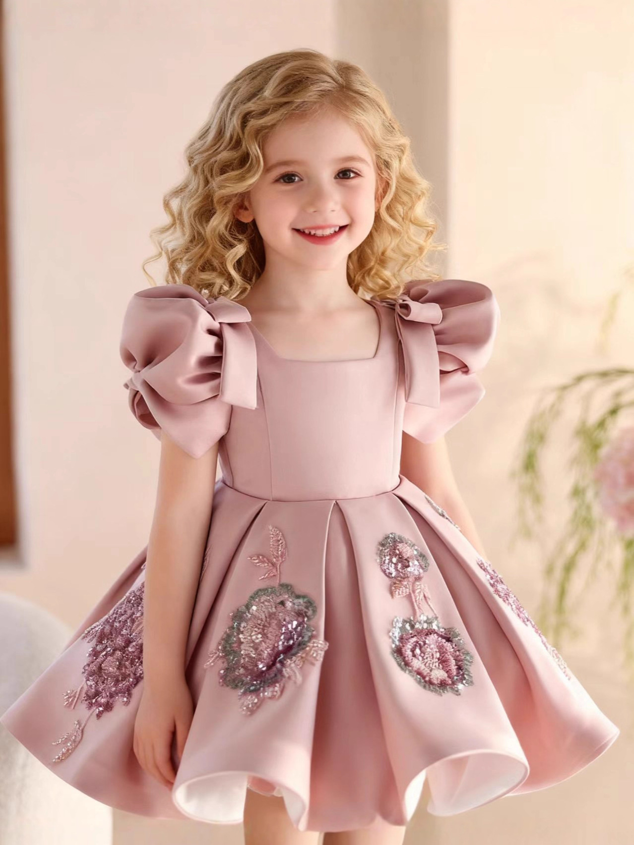 (Cross-border trading), brand children's dress, small princess costume, suit, puff sleeves 2
