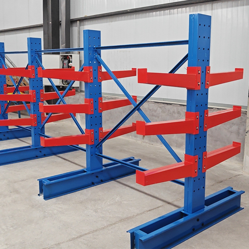 Cantilever single and double-sided construction board material rack…