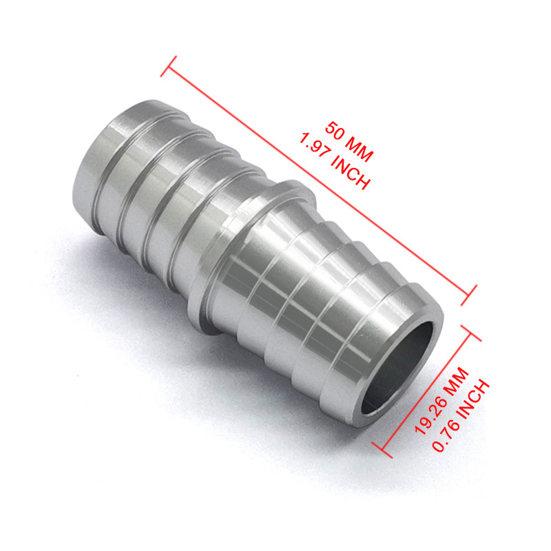 Accesorios para automóviles aleación de aluminio de 3/4 "a 3/4" conector de púa radiador conector de interfaz de manguera de refrigerante