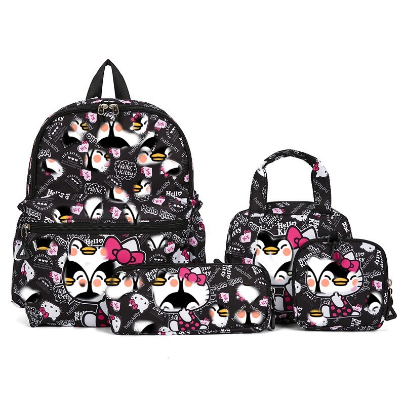 Children's backpack, cartoon set, bag, pencil case, 4 piece set