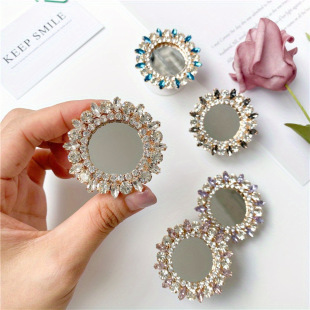 Rhinestone Airbag Holder Foldable Adhesive Lazy Glossy Korean Style Desktop Tablet Phone Universal Crystal Decoration