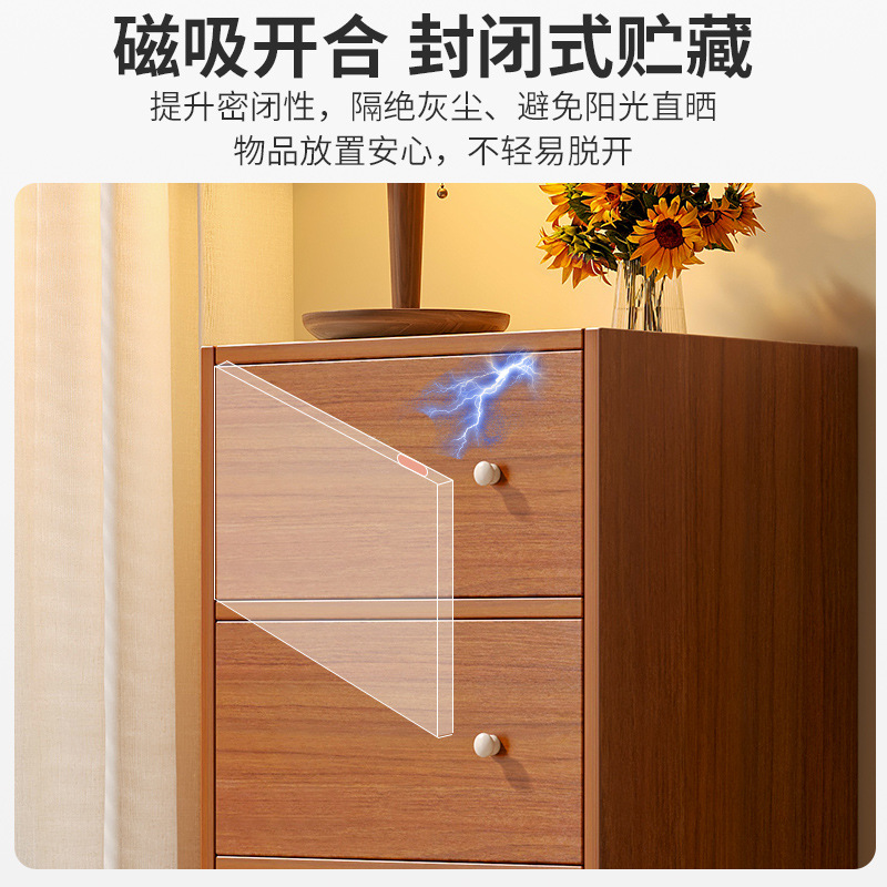 Salón de estar de viento de crema junto al sofá armario de almacenamiento armario de almacenamiento armario de dormitorio armario pequeño armario de cajón