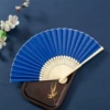 Cloth fan-sapphire blue