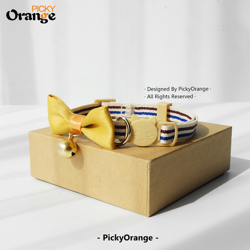 Cổ áo mèo sọc ba mảnh tương phản kiểu Pháp phiên bản mới (4).jpg