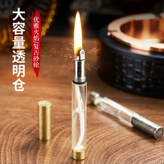 新型レトロ大容量透明油倉カラー灯油小型携帯砥石灯油ライター卸売り