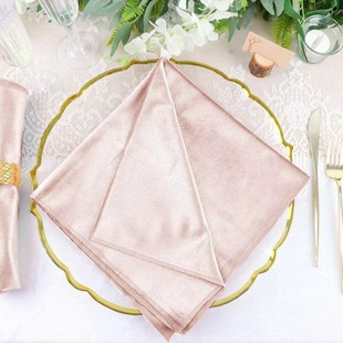 Napkin Fabric Velvet Korean Velvet Napkin Wedding High-End Gold Velvet Tablecloth Western Dining Table Fabric Decoration Cross-Border