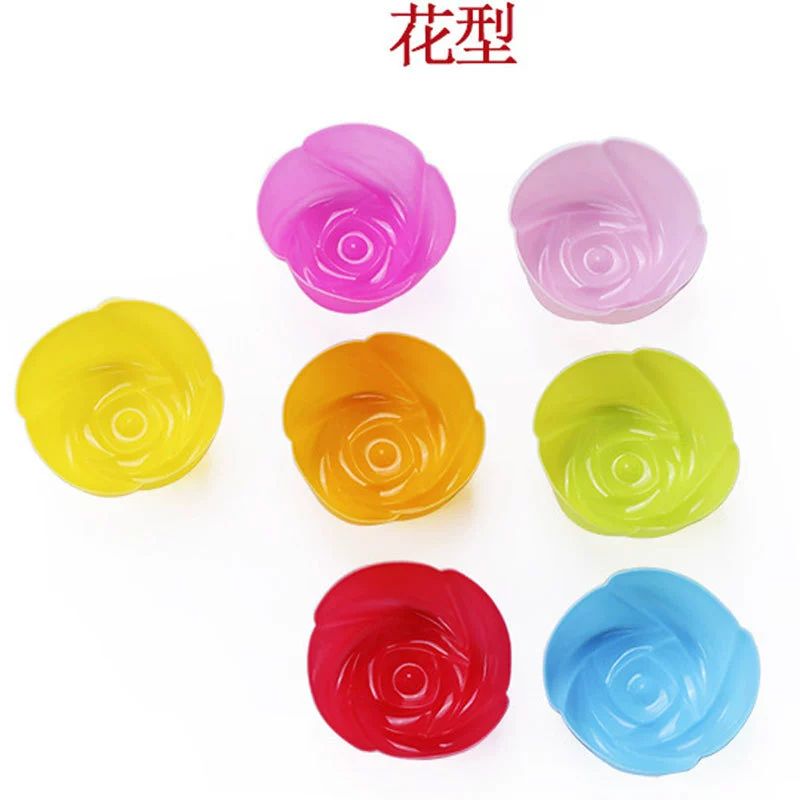 Silicone rectangular mold contains rose, 7cm