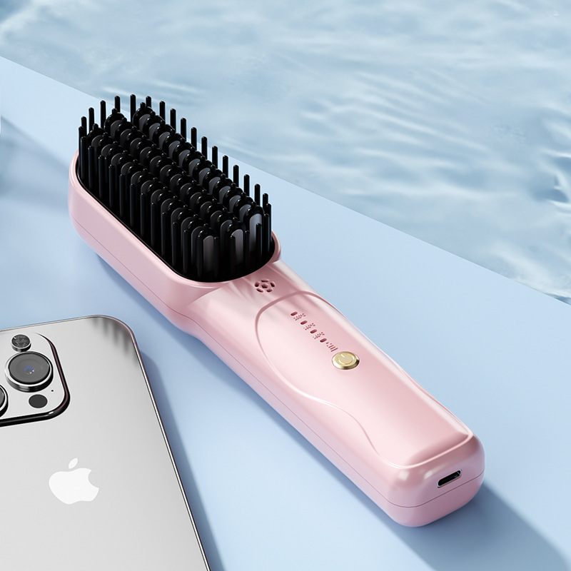 Brand new wireless hair straightening comb, lazy person's electric hair straightener, negative ion does not damage hair, straightens and curls hair, cross-border