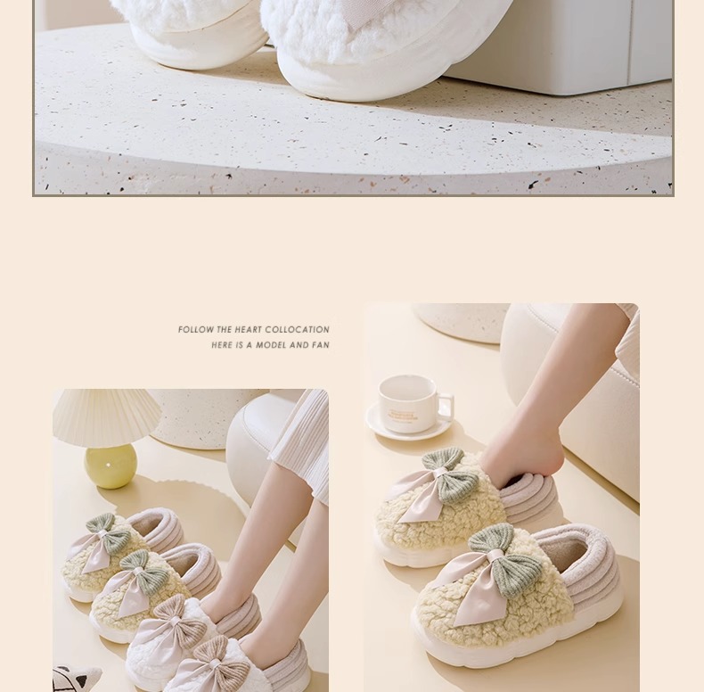 Lady Ladies Plush Slip-On Spring Indoor Cozy Cushioned Non-Slip Indoor Shoes House Shoes_voghion.com