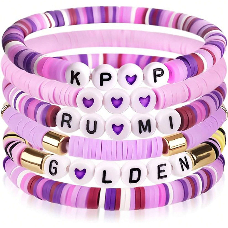 Zoey Mira Witch Hunter Women's Gift Star Soft Clay Bracelet Kpop Bracelet Letter Rice Bead Bracelet