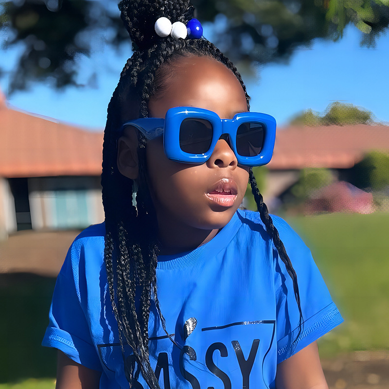 2023 European and American new children's bubble square sunglasses, funny baby children's sunglasses, cute baby glasses for men and women