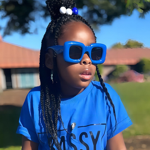  European and American new children's bubble square sunglasses, funny baby children's sunglasses, cute baby glasses for men and women