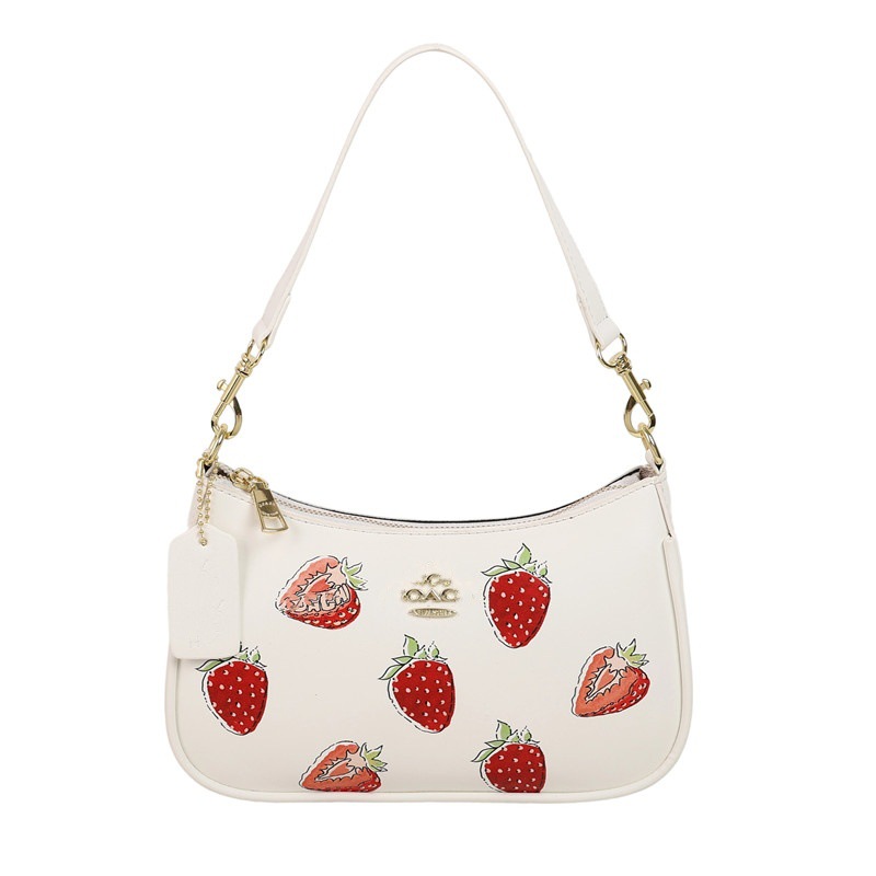 25 Koujia Ole nuevo bolso para axilas Coah, hombro, limón, naranja, corte, bolso de medio mes con estampado de frutas