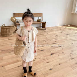 韩货童装 夏季2026新款 女童韩版夏装波点连衣裙裙子 123265