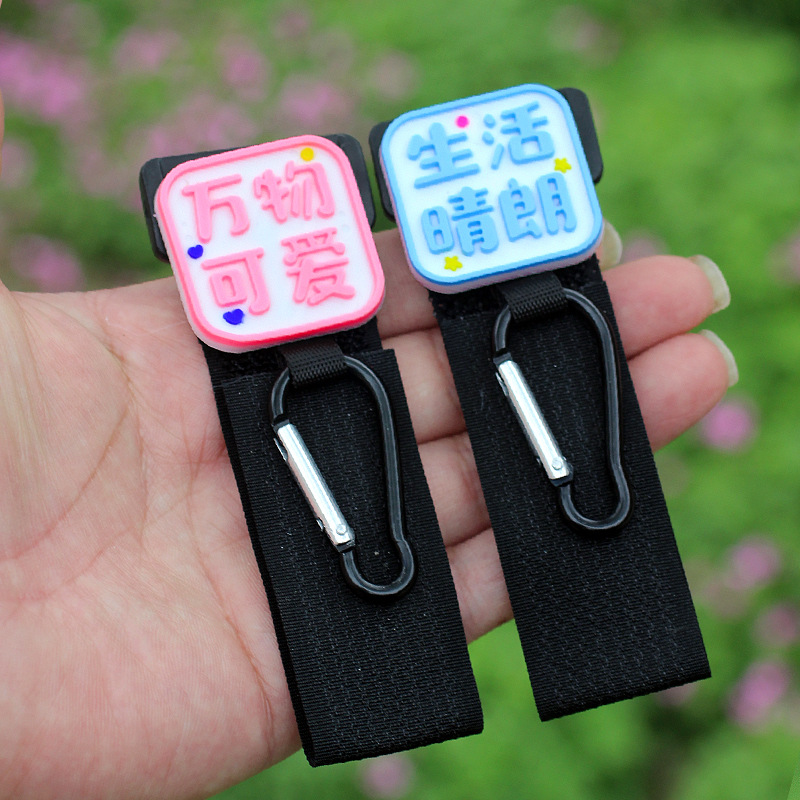 Cerradura de gancho de coche eléctrico frontal universal sin perforación lindo de dibujos animados multifunción bicicleta bolsa colgante de objeto pesado