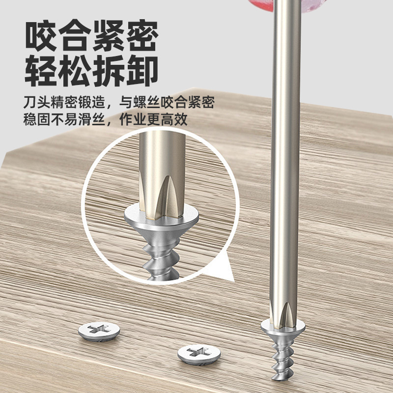 Mango de tira de color destornillador de destornillador pequeño cruzado con destornillador magnético al por mayor Electricista doméstico Herramientas de reparación de automóviles