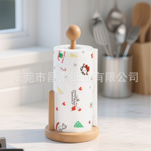 Manufacturer Supplies Christmas Printed Paper Towels Kitchen Cleaning Printed Kitchen Paper Towels to Remove Oil Stains Christmas Printed Roll Paper