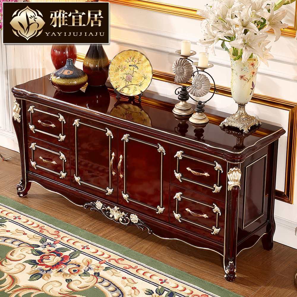 Bedroom Tv Cabinet Master Bedroom Bed End Storage Cabinet 1.6m Room European Solid Wood Floor Cabinet Tall Tv Cabinet 70cm