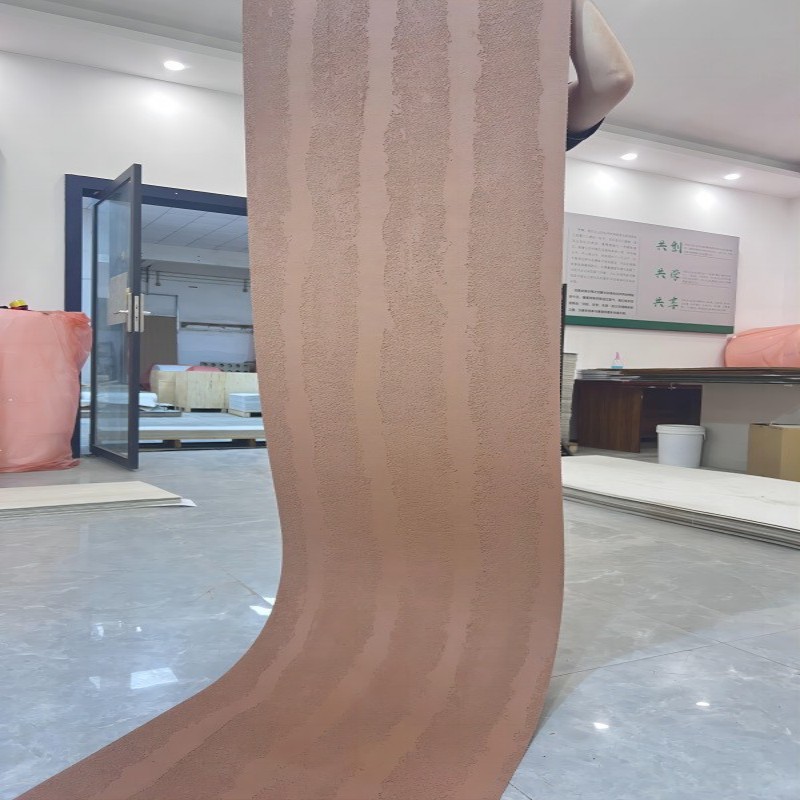 Tablero de vertido de cemento de piedra blanda Tablero de bauxita de piedra flexible ultrafino Tablero de revestimiento de hormigón de agua limpia Decoración de pared de fondo