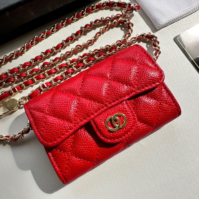 银色小废包mini卡包零钱包迷你小包包新款真皮腰包女式链条斜挎包|undefined