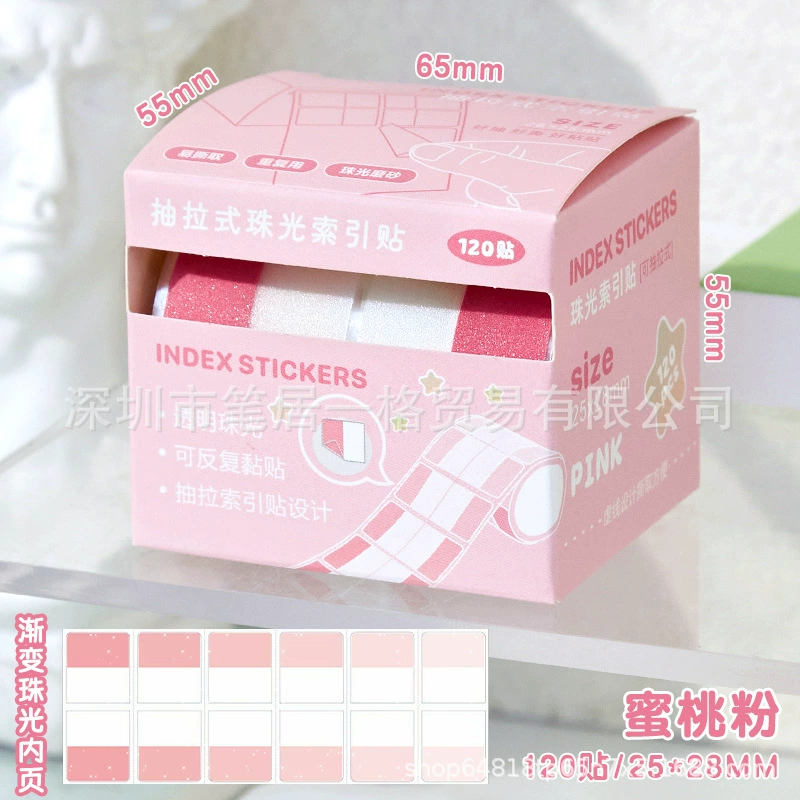 Transparent Fluorescent Index Sticker Tabs, Paper Bookmarks 12×44 mm, Multi‑color Packs