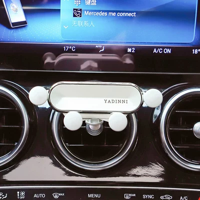 Car phone holder — Mobile Phone Holder Air Outlet - white-glossy-stand