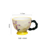 Girls Heart Mark Cup Ceramic Household Large -capacity Breakfast Cup Milk Oat Cup INS Water Cup Female Coffee Cup