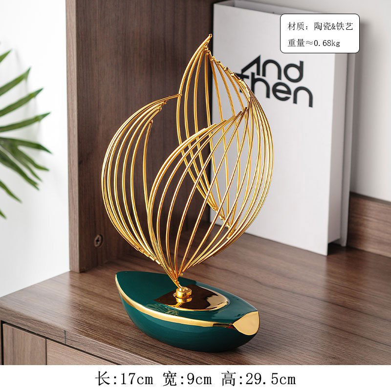 Fengshengshui barco decoración del hogar pasillo decoración salón TV gabinete artesanía inauguración de la casa regalo de alta gama al por mayor