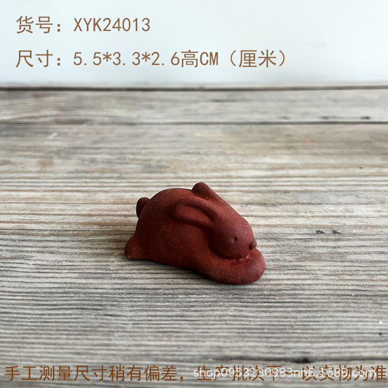 粗陶手作茶宠家用线香红陶办公文化用品创意陶瓷工艺品招财猫摆件|undefined