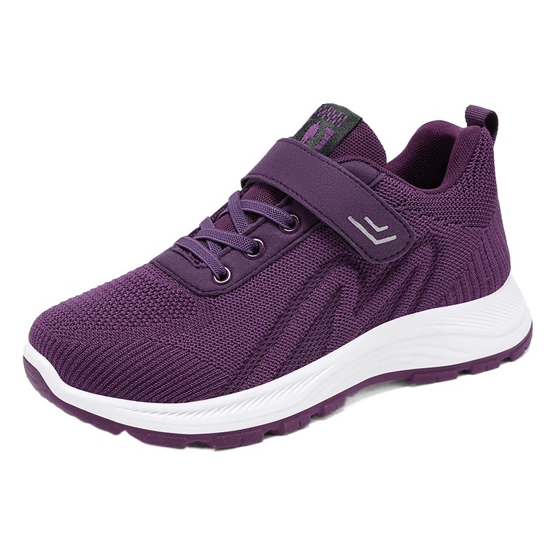 Zapatos de mujer 2024 primavera nuevos zapatos de hombre viejos zapatos casuales transpirables cómodos zapatillas de mediana edad y ancianos zapatos para caminar mujeres