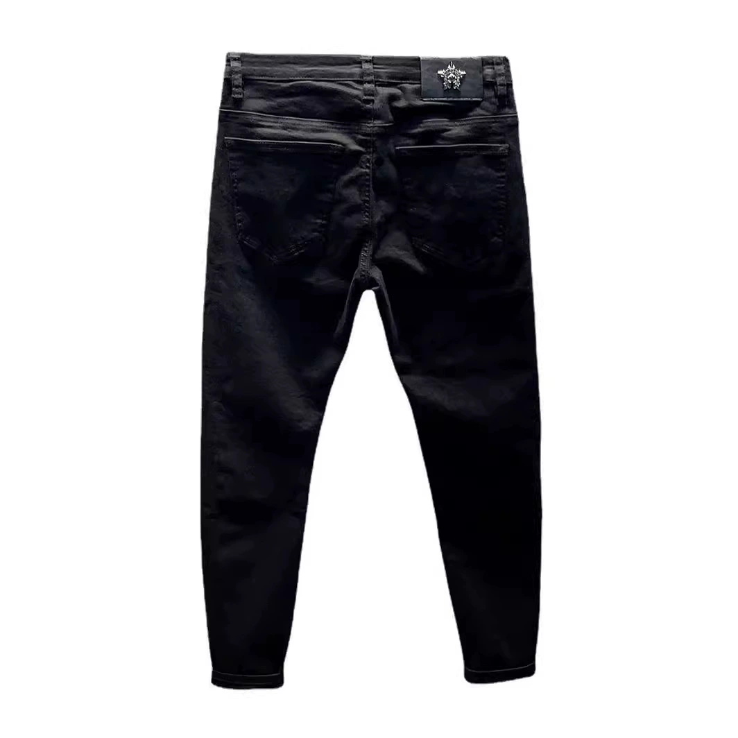 Spring black jeans, white cotton trousers, Korean style