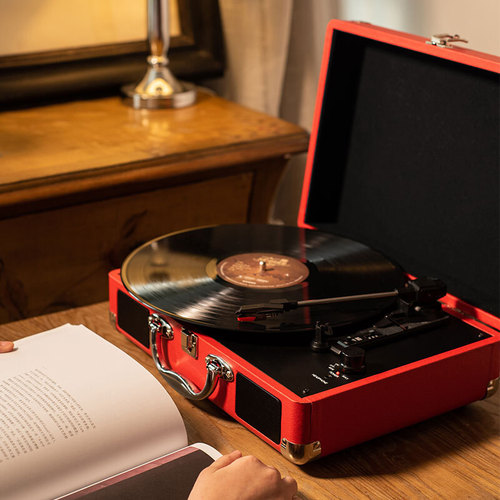 Wholesale Integrated Retro Bluetooth Vinyl Record Player Portable Handheld Multifunction Turntable