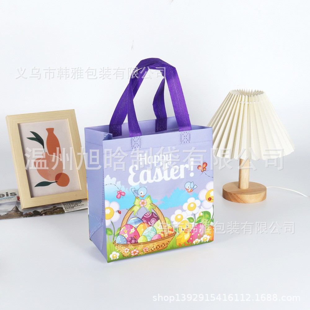 Transfronterizo en stock Bolsa de regalo de Pascua Bolso de dibujos animados no tejido Bolso de decoración de fiesta tridimensional grande traje