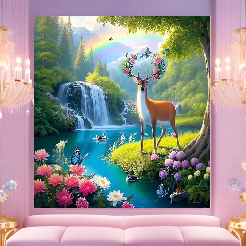 20 * 20 Crazy Zoo City pintura digital a mano diy dibujos animados pintura a mano Judith Decoration